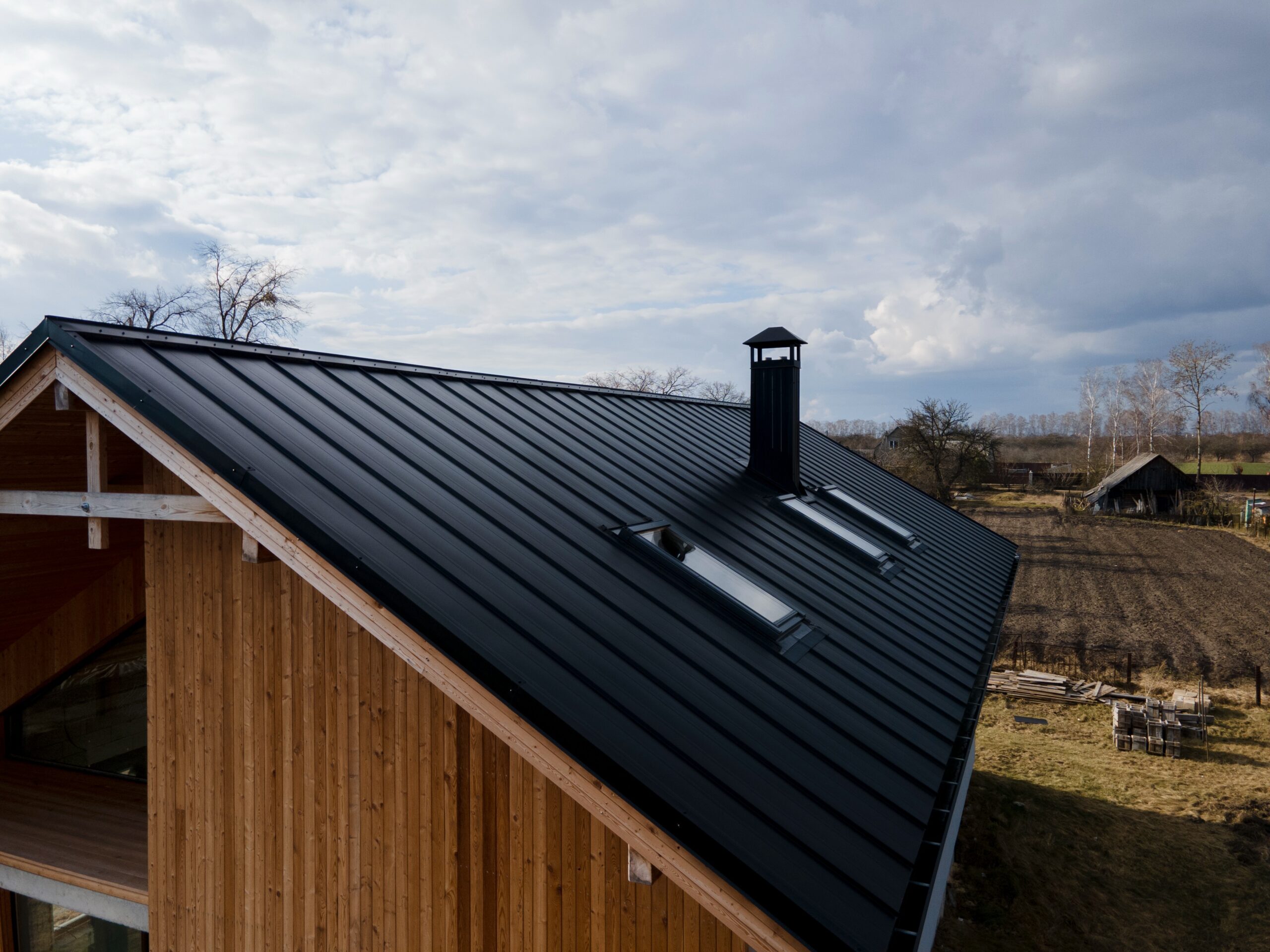 high-angle-beautiful-roof-wooden-house