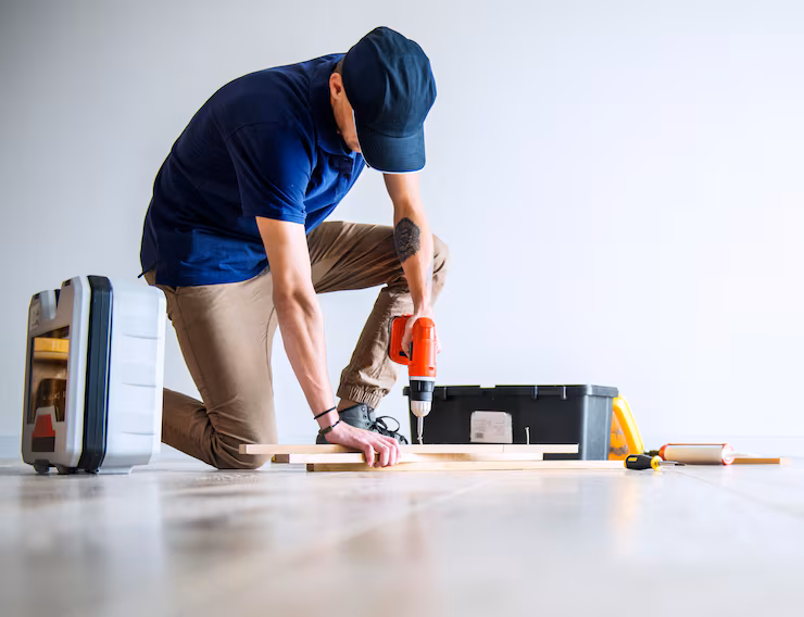 people renovating house concept